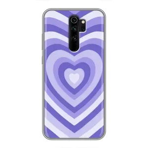 Чехлы с тематикой "Маленькие Сердечки" на Xiaomi Redmi Note 8 Pro (Сердце фиолет)