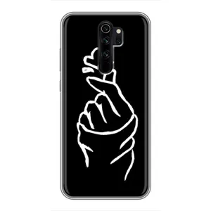 Чехлы (Знак сердечка) на Xiaomi Redmi Note 8 Pro (Сердце на черном)