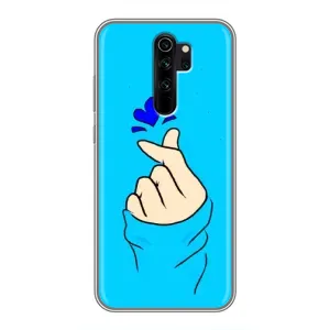 Чехлы (Знак сердечка) на Xiaomi Redmi Note 8 Pro (Сердце на синем)