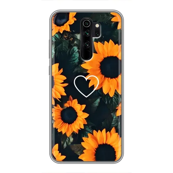 Чехол с рисунком «Сердечко в подсолнухах» для Xiaomi Redmi Note 8 Pro Чехол с рисунком «Сердечко в подсолнухах» для Xiaomi Redmi Note 8 Pro