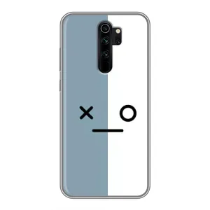 Силиконовые Чехлы (смешные стикеры) для Xiaomi Redmi Note 8 Pro (Серо-белый)