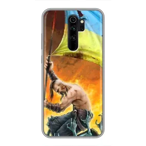 Чехол с картинкой (Патриотический КОЗАК) на Xiaomi Redmi Note 8 Pro (Сильный Козак)