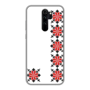 Силиконовый Чехол на Xiaomi Redmi Note 8 Pro с картинкой Вышиванки (Силуэт вышиванки)