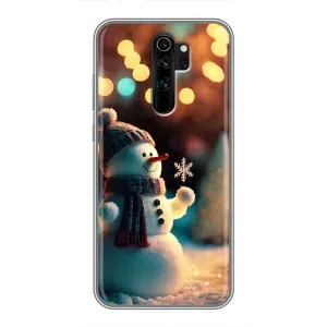 Чехлы на Новый Год Xiaomi Redmi Note 8 Pro (Снеговик праздничный)