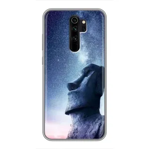 Силиконовые Чехлы (смешные стикеры) для Xiaomi Redmi Note 8 Pro (Статуя)