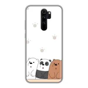 Чохли з зображенням різних тварин на Xiaomi Redmi Note 8 Pro (Здивовані ведмедики)