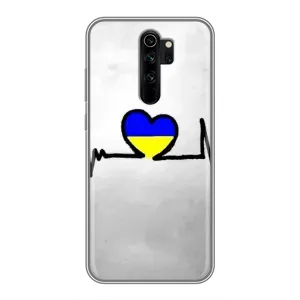 Силиконовый Чехол на Xiaomi Redmi Note 8 Pro (Я-Украина) (Украинская кардиограмма)