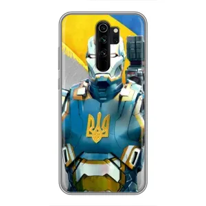 Силиконовый Чехол на Xiaomi Redmi Note 8 Pro (Я-Украина) (Украинский робокоп)