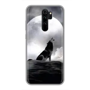 Чохол з Вовком на Xiaomi Redmi Note 8 Pro (Вовк і місяць)