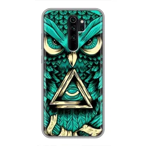 Чохли з принтом СОВИ для Xiaomi Redmi Note 8 Pro (Зелена сова)