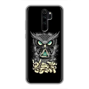 Чохли з принтом СОВИ для Xiaomi Redmi Note 8 Pro (Зелені очі)