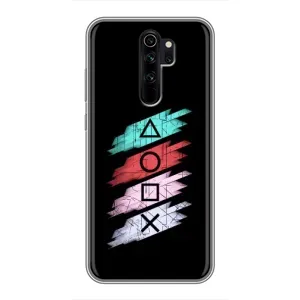 Чехол КИБЕРСПОРТ для Xiaomi Redmi Note 8 Pro (Значки Sony)