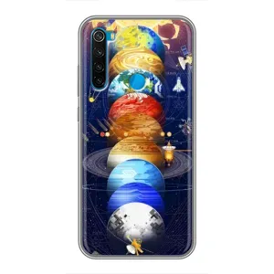 Чехол (ТПУ) с планетами на Xiaomi Redmi Note 8 (Арт планети)