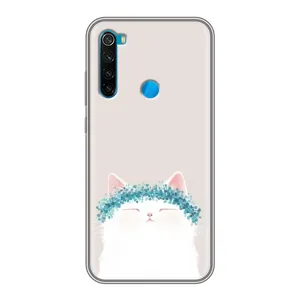 Чехол на тематику: Коты для Xiaomi Redmi Note 8 (Белый котик)