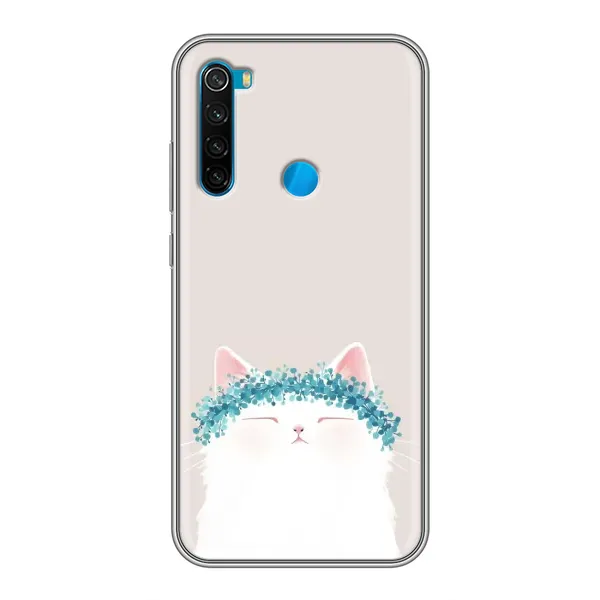 Чехол с рисунком «Белый котик» для Xiaomi Redmi Note 8