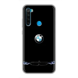 Силиконовый бампер с картинкой машины на Xiaomi Redmi Note 8 (Черный BMW)