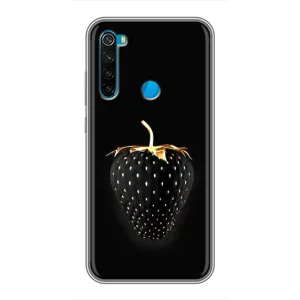 Чехол с изображением вкусной еды для Xiaomi Redmi Note 8 (Чёрная клубника)