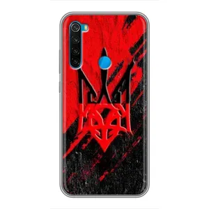 Чохли УПА (Червоно-Чорний) на Xiaomi Redmi Note 8 (Герб в кольорах УПА)
