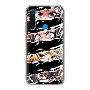 Силиконовые чехлы с глазами Anime для Редми нот 8 (Глаза на чорном)
