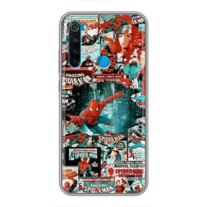 Чехол Супергерой Человека Паука на Xiaomi Redmi Note 8 (Комиксы Человек Паук)