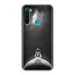 Силиконовый Чехол с принтом "Космонавты" на Xiaomi Redmi Note 8 (Космонавт романтик)