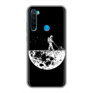 Силиконовый Чехол с принтом "Космонавты" на Xiaomi Redmi Note 8 (Космонавт)