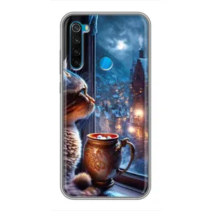 Чехлы на Новый Год Xiaomi Redmi Note 8 (Кот новогодний)