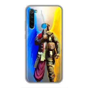 Чохол з картинкою (Патріотичний КОЗАК) на Xiaomi Redmi Note 8 (КОЗАК з крилами)