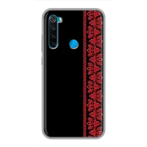 Силіконовый Чохол на Xiaomi Redmi Note 8 (Червона вишиванка)