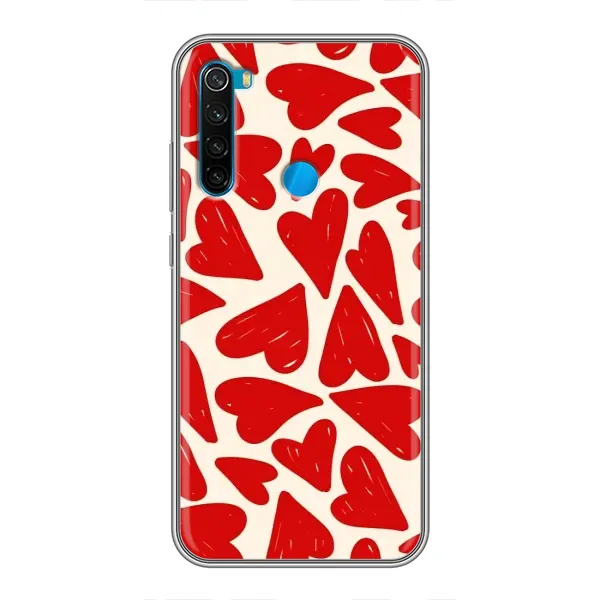 Чехол с рисунком «Красные сердечка» для Xiaomi Redmi Note 8 Чехол с рисунком «Красные сердечка» для Xiaomi Redmi Note 8