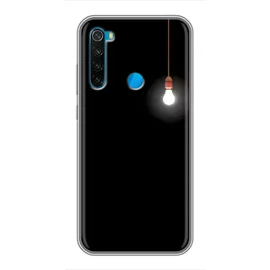 Чехол с картинками на черном фоне для Xiaomi Redmi Note 8 (Лампочка)