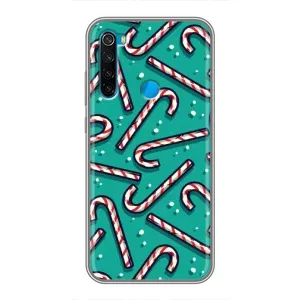 Силиконовый бампер на рождество для Xiaomi Redmi Note 8 (Леденцы)
