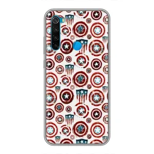 Чехол с Щитом Капитана Америки на Xiaomi Redmi Note 8 (Марвел щиты)