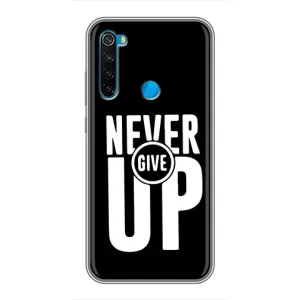 Силиконовый Чехол на Xiaomi Redmi Note 8 с картинкой Nike (Never Give UP)