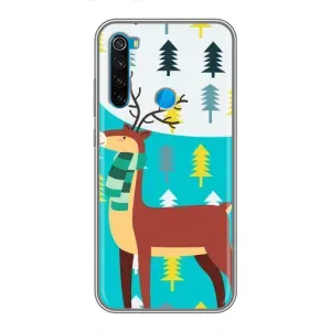 Силіконовий бампер з картинкою звірів для Xiaomi Redmi Note 8 (Олень із шарфом)