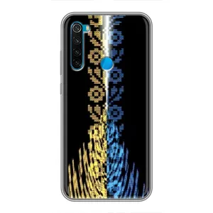 Силіконовый Чохол на Xiaomi Redmi Note 8 (Патріотична вишиванка)