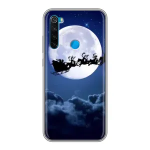 Чехол Санта Клаус для Xiaomi Redmi Note 8 (Санта - луна)