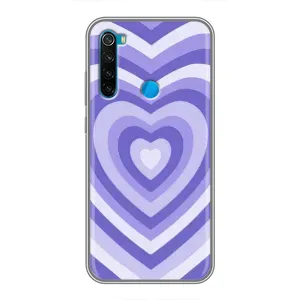 Чехлы с тематикой "Маленькие Сердечки" на Xiaomi Redmi Note 8 (Сердце фиолет)