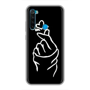 Чехлы (Знак сердечка) на Xiaomi Redmi Note 8 (Сердце на черном)