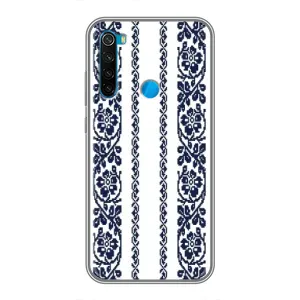 Силіконовый Чохол на Xiaomi Redmi Note 8 з картинкой Вишиванки (Синя вишиванка)