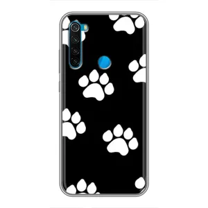 Бампер для Xiaomi Redmi Note 8 с картинкой "Песики" (Следы собак)
