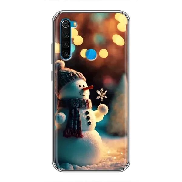 Чехол с рисунком «Снеговик праздничный» для Xiaomi Redmi Note 8