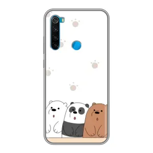 Чохли з зображенням різних тварин на Xiaomi Redmi Note 8 (Здивовані ведмедики)