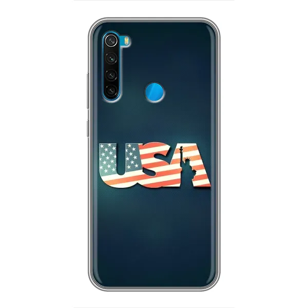 Чехол с рисунком «USA» для Xiaomi Redmi Note 8 Чехол с рисунком «USA» для Xiaomi Redmi Note 8