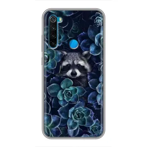 Силиконовый Чехол с Енотами на Xiaomi Redmi Note 8 (В цветах)