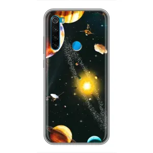 Чехол (ТПУ) с планетами на Xiaomi Redmi Note 8 (Вид с космоса)