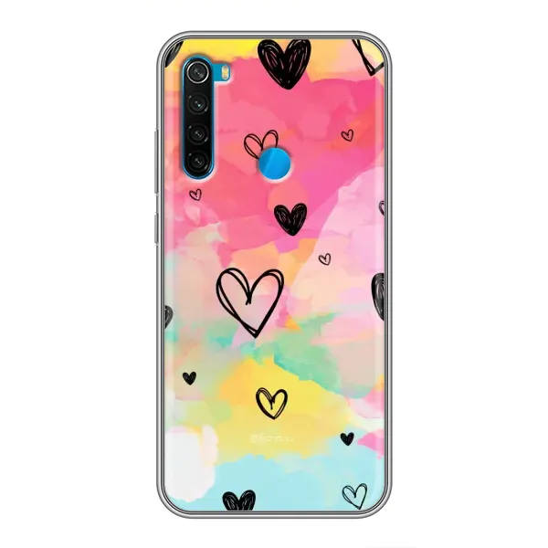 Чехол с рисунком «Яркие сердечки» для Xiaomi Redmi Note 8 Чехол с рисунком «Яркие сердечки» для Xiaomi Redmi Note 8