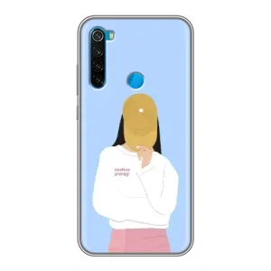 Силиконовый Чехол на Xiaomi Redmi Note 8 с картинкой Стильных Девушек (Желтая кепка)