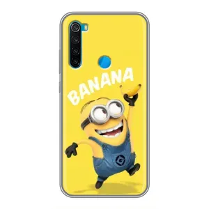 Мультяшный принт на Чехол для Редми нот 8 т (Banana)