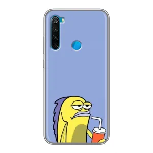 Бампер с принтом Мемы для Xiaomi Redmi Note 8T (Безразличие)